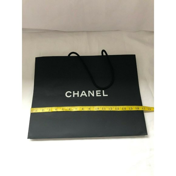 CHANEL Camellia Paper Shopping Bag Black 13" x 17" x 6" - Picture 10 of 10